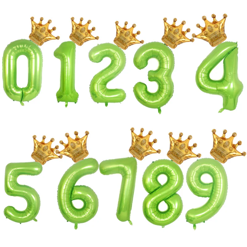 2pcs 40 Inch Foil Crown Green Number Balloons Anniversary Birthday Party Decorations Kids Digit Globos Wedding Decor Baloon
2pcs 40 Inch Foil Crown Green Number Balloons Anniversary Birthday Party Decorations Kids Digit Globos Wedding Decor Baloon