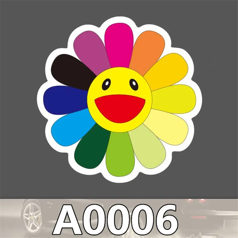 2pcs/bag Sun flower smiling face sticker travel skateboard trolley body sticker cartoon graffiti PVC waterproof sticker A0006
2pcs/bag Sun flower smiling face sticker travel skateboard trolley body sticker cartoon graffiti PVC waterproof sticker A0006