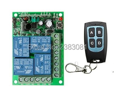 New DC12V 4CH RF Wireless Remote Control System teleswitch transmitter and receiver universal gate remote control
New DC12V 4CH RF Wireless Remote Control System teleswitch transmitter and receiver universal gate remote control