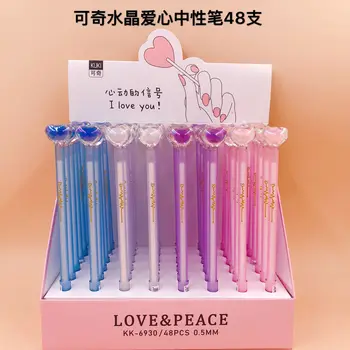 48pcs Gel Pens Crystal Love Series Black Gel-ink Pen Student Pens for Writing Cute Stationery Office School Supplies
48pcs Gel Pens Crystal Love Series Black Gel-ink Pen Student Pens for Writing Cute Stationery Office School Supplies