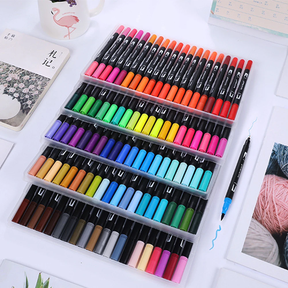 12/24/72/100PCS Colors Fine Liner Drawing Painting Watercolor Black Pole Art Marker Pens Dual Tip Brush Pen School Supplies
12/24/72/100PCS Colors Fine Liner Drawing Painting Watercolor Black Pole Art Marker Pens Dual Tip Brush Pen School Supplies