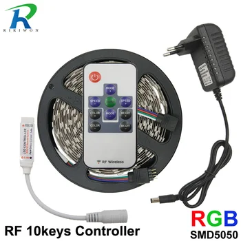 5m SMD5050 RGB LED Strip Light RF 11Key IR Remote Controller 12V Power Adapter Flexible Light Led Tape Home led strip
5m SMD5050 RGB LED Strip Light RF 11Key IR Remote Controller 12V Power Adapter Flexible Light Led Tape Home led strip