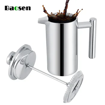 Baosen 800ML Double Wall Stainless Steel Coffee Maker Tea Pot with Filter Cafe Coffee Press French Press Pot Milk Frother
Baosen 800ML Double Wall Stainless Steel Coffee Maker Tea Pot with Filter Cafe Coffee Press French Press Pot Milk Frother