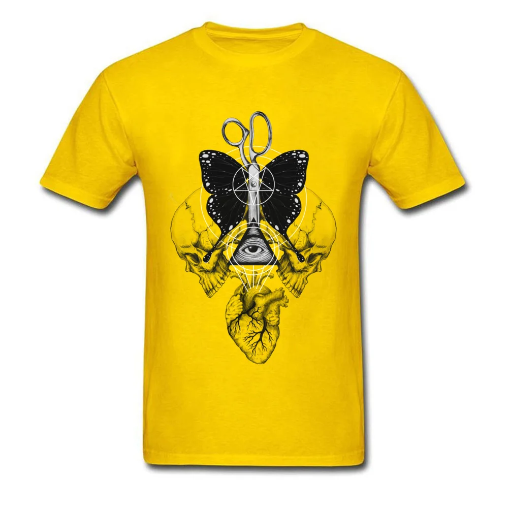 Mens On Sale Birthday Tops & Tees Crew Neck VALENTINE DAY 100% Cotton T-shirts Printed On Short Sleeve Remona Spell Tshirts Remona Spell yellow