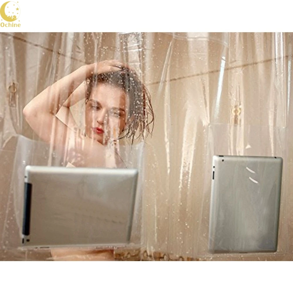OCHIEN 180*180cm Bathroom Mount Clear Shower Curtain Liner Tablet Phone Holder Waterproof Curtains
OCHIEN 180*180cm Bathroom Mount Clear Shower Curtain Liner Tablet Phone Holder Waterproof Curtains