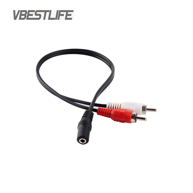 VBESTLIFE Universal 3.5mm Stereo Jack Female To 2 RCA Male Plug Adapter Audio RCA Cable Extension Cable 20CM For DVD/CD/MP3
VBESTLIFE Universal 3.5mm Stereo Jack Female To 2 RCA Male Plug Adapter Audio RCA Cable Extension Cable 20CM For DVD/CD/MP3