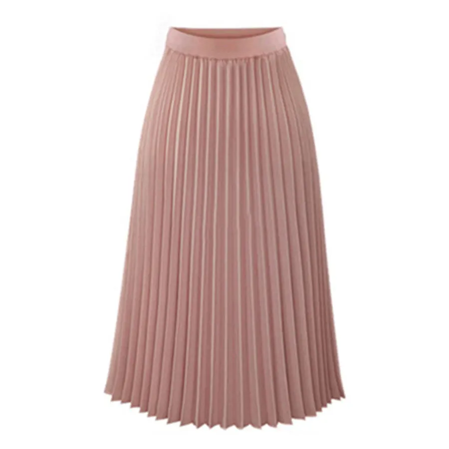 Solid High Waist Pleated A-line Skirts Women Casual Elastic Waist Mid-calf Skirts Summer Ladies Fashion Simple Wild Skirts New
Solid High Waist Pleated A-line Skirts Women Casual Elastic Waist Mid-calf Skirts Summer Ladies Fashion Simple Wild Skirts New