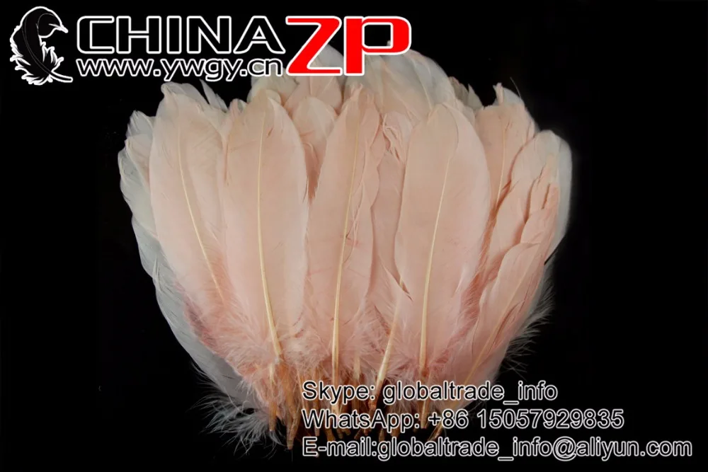 4 Peach Goose Satinettes Loose Feathers (4)