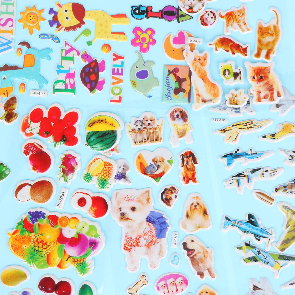 10PC 3D Puffy Bubble Stickers Cartoon Princess cat Fruits Animals aircraft Waterpoof DIY Stickers baby Toys for Children Kids
10PC 3D Puffy Bubble Stickers Cartoon Princess cat Fruits Animals aircraft Waterpoof DIY Stickers baby Toys for Children Kids