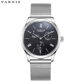 2020 New Arrival Parnis Men's Mechanical Watches Power Reserve Metel Steel Automatic Watch Men 50M Waterproof Male Reloj box
2020 New Arrival Parnis Men's Mechanical Watches Power Reserve Metel Steel Automatic Watch Men 50M Waterproof Male Reloj box
