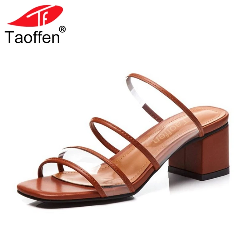 TAOFFEN Fashion Women High Heel Sandals Open Toe Korean Thick Heel Slippers Summer Elegant Shoes Women Footwear Size 33-40
TAOFFEN Fashion Women High Heel Sandals Open Toe Korean Thick Heel Slippers Summer Elegant Shoes Women Footwear Size 33-40