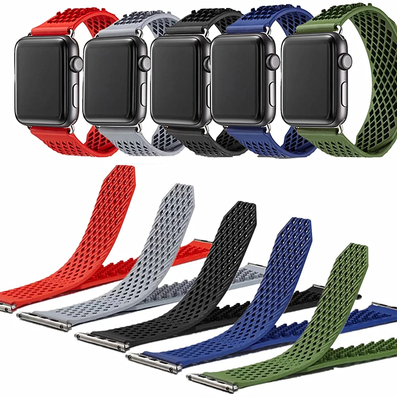 ThorMax No buckle Sport Diamond design For Apple Watch Silicone Wrist Watch Strap Loop Pressed-button Bracelet Replacement Band
ThorMax No buckle Sport Diamond design For Apple Watch Silicone Wrist Watch Strap Loop Pressed-button Bracelet Replacement Band