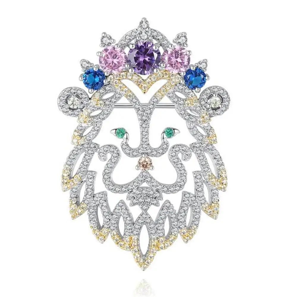 Lion King Brooches For Office Ladies Pink/Purple AAA Zircon Animal Brooch High Quality Plating Fashion Pins
Lion King Brooches For Office Ladies Pink/Purple AAA Zircon Animal Brooch High Quality Plating Fashion Pins