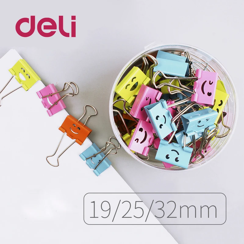 Deli 48pcs 1pack Smile Metal Binder Clips for Notes Letter Paper Books Home Office School
Deli 48pcs 1pack Smile Metal Binder Clips for Notes Letter Paper Books Home Office School