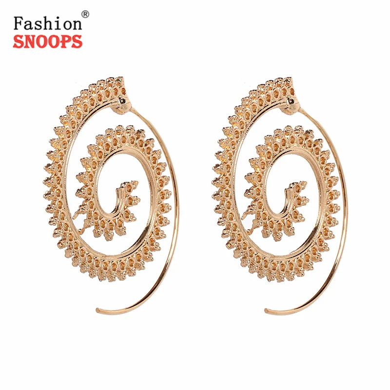 New Bohemia Swirl Hoop Earring For Women Fashion Earrings Female Gold Color Party Jewelry Accessories Gift Drop shipping
New Bohemia Swirl Hoop Earring For Women Fashion Earrings Female Gold Color Party Jewelry Accessories Gift Drop shipping