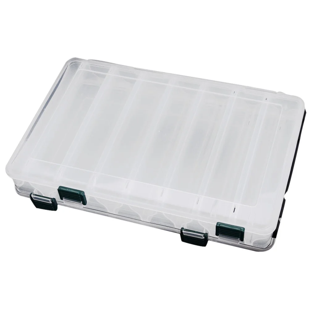 Good deal 27*18*4.7CM Double Sided High Strength Transparent Plastic Fishing Lure Box 14 Compartments with Drain Hole
Good deal 27*18*4.7CM Double Sided High Strength Transparent Plastic Fishing Lure Box 14 Compartments with Drain Hole