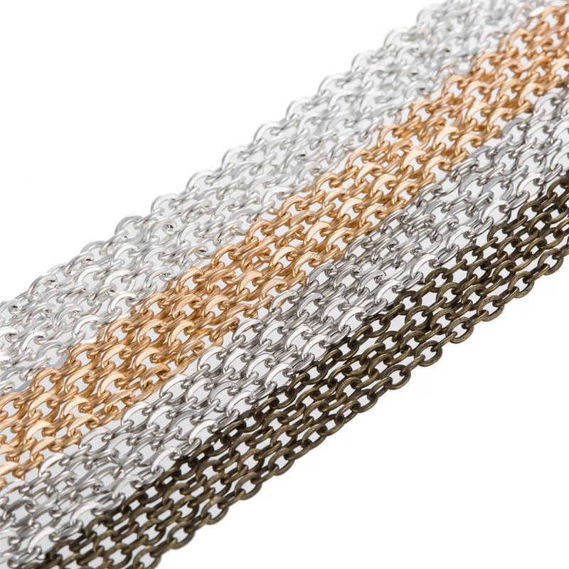 5m/lot Cable Link Chains Bracelet Necklace Making Findings Silver Gold Bronze Color Chain DIY Accessories for Jewelry Wholesale
5m/lot Cable Link Chains Bracelet Necklace Making Findings Silver Gold Bronze Color Chain DIY Accessories for Jewelry Wholesale