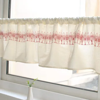 Half Curtain Countryside Style Cotton Curtain Cartoon Fish Pattern Valance Coffee Short Curtain for Window Kitchen Cabinet Door
Half Curtain Countryside Style Cotton Curtain Cartoon Fish Pattern Valance Coffee Short Curtain for Window Kitchen Cabinet Door