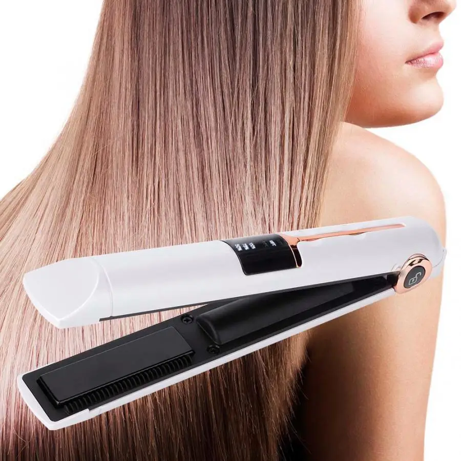 Professional USB Charging Electric Hair Straightener Curler Cordless Hair Styling Tools with LED Display Screen in Velvet Bag
Professional USB Charging Electric Hair Straightener Curler Cordless Hair Styling Tools with LED Display Screen in Velvet Bag