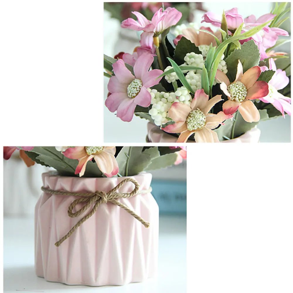 WholesaleDecorative Potted Plants Artificial Flowers With Vase For