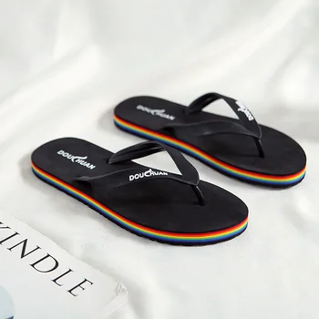 Summer slippers male rainbow bottom flip flop sandals sandals men home non-slip beach shoes
Summer slippers male rainbow bottom flip flop sandals sandals men home non-slip beach shoes