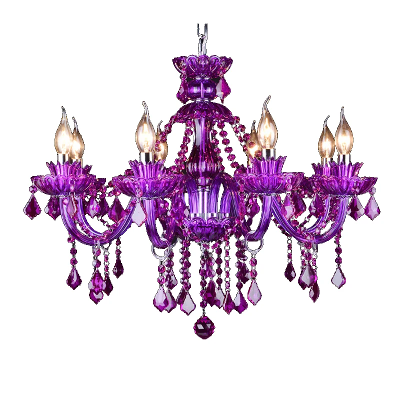 European style purple crystal chandelier European double-layer large crystal lamp bar KT creative personality crystal chandelier
European style purple crystal chandelier European double-layer large crystal lamp bar KT creative personality crystal chandelier