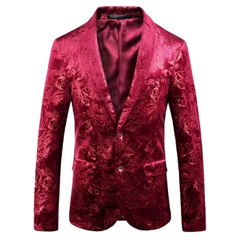2019 new men's red printed blazer official business suit jacket casual Slim two buckles party wedding dress
2019 new men's red printed blazer official business suit jacket casual Slim two buckles party wedding dress