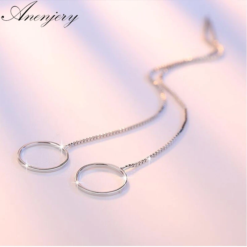 Anenjery 925 Silver Earrings For Women Minimalism Triangle Round Square Long Tassel Earrings Ear Line pendientes S-E456
Anenjery 925 Silver Earrings For Women Minimalism Triangle Round Square Long Tassel Earrings Ear Line pendientes S-E456