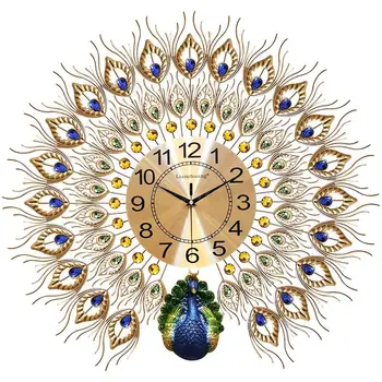 Watches Peacock Wall Clock Living Room Home Fashion Big Wall Watch Wall Decoration Clock Creative Silent Quartz Clock 20 Inch
Watches Peacock Wall Clock Living Room Home Fashion Big Wall Watch Wall Decoration Clock Creative Silent Quartz Clock 20 Inch