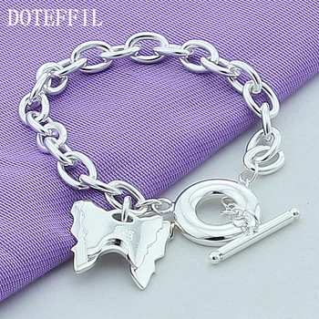 DOTEFFIL 925 Sterling Silver Two Butterfly Pendant Bracelet OT Buckle For Woman Charm Wedding Engagement Fashion Party Jewelry
DOTEFFIL 925 Sterling Silver Two Butterfly Pendant Bracelet OT Buckle For Woman Charm Wedding Engagement Fashion Party Jewelry