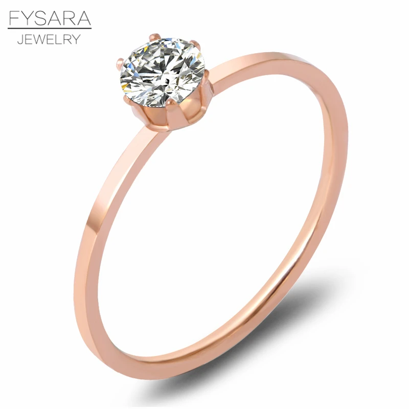 FYSARA Stainless Steel Wedding Ring Rose Gold Color 1mm Thin Single Crystals Rings Finger Tail Ring For Women Jewelry Wholesale
FYSARA Stainless Steel Wedding Ring Rose Gold Color 1mm Thin Single Crystals Rings Finger Tail Ring For Women Jewelry Wholesale