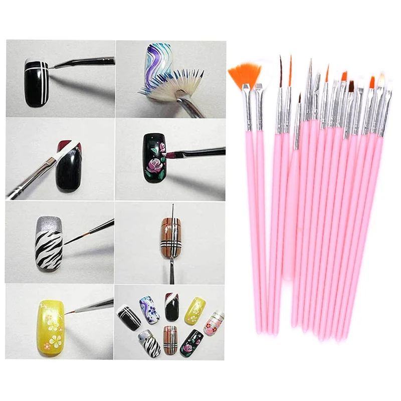 15pcs /set ssional UV Gel Acrylic Nail Art Brush Set Nail Design Polish Painting Drawing Pen Perfect Manicure Nail Tools New Kit
15pcs /set ssional UV Gel Acrylic Nail Art Brush Set Nail Design Polish Painting Drawing Pen Perfect Manicure Nail Tools New Kit