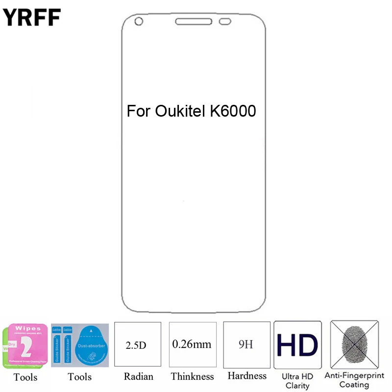 2PCS 2.5D 0.25mm 9H Tempered Glass Screen Protector Protective Film For Oukitel K6000 Pro For Oukitel k6000 Plus Free Tools
2PCS 2.5D 0.25mm 9H Tempered Glass Screen Protector Protective Film For Oukitel K6000 Pro For Oukitel k6000 Plus Free Tools