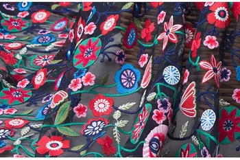 1yard heavy embroidered lace fabric with multi-color flowers, tulle lace fabric with colorful embroidery, red roses and daisy
1yard heavy embroidered lace fabric with multi-color flowers, tulle lace fabric with colorful embroidery, red roses and daisy