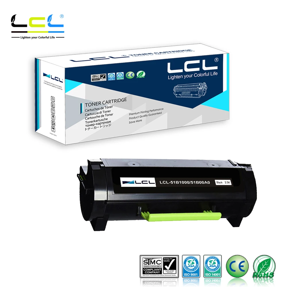 LCL 51B1000 51B2000 51B00A0 2500 Pages (1-Pack Black) Toner Cartridge Compatible for Lexmark MS317DN MS417DN MS517DN MS617DN
LCL 51B1000 51B2000 51B00A0 2500 Pages (1-Pack Black) Toner Cartridge Compatible for Lexmark MS317DN MS417DN MS517DN MS617DN