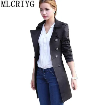 2019 Autumn New Brand Women Trench Coat Long Windbreaker Europe America Fashion Double-Breasted Slim Long Overcoat Plus Size 4XL
2019 Autumn New Brand Women Trench Coat Long Windbreaker Europe America Fashion Double-Breasted Slim Long Overcoat Plus Size 4XL