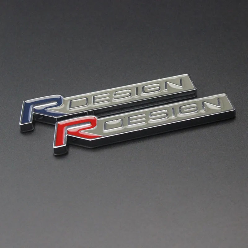 2020 3D Metal Zinc Alloy R DESIGN RDESIGN Letter Emblems Badges Car