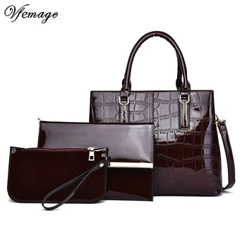 Vfemage Luxury Women Bag Designer 3pcs/set Handbags Patent Leather Tote Bags Women Shoulder Crossbody Bags Lady Clutch and Purse
Vfemage Luxury Women Bag Designer 3pcs/set Handbags Patent Leather Tote Bags Women Shoulder Crossbody Bags Lady Clutch and Purse