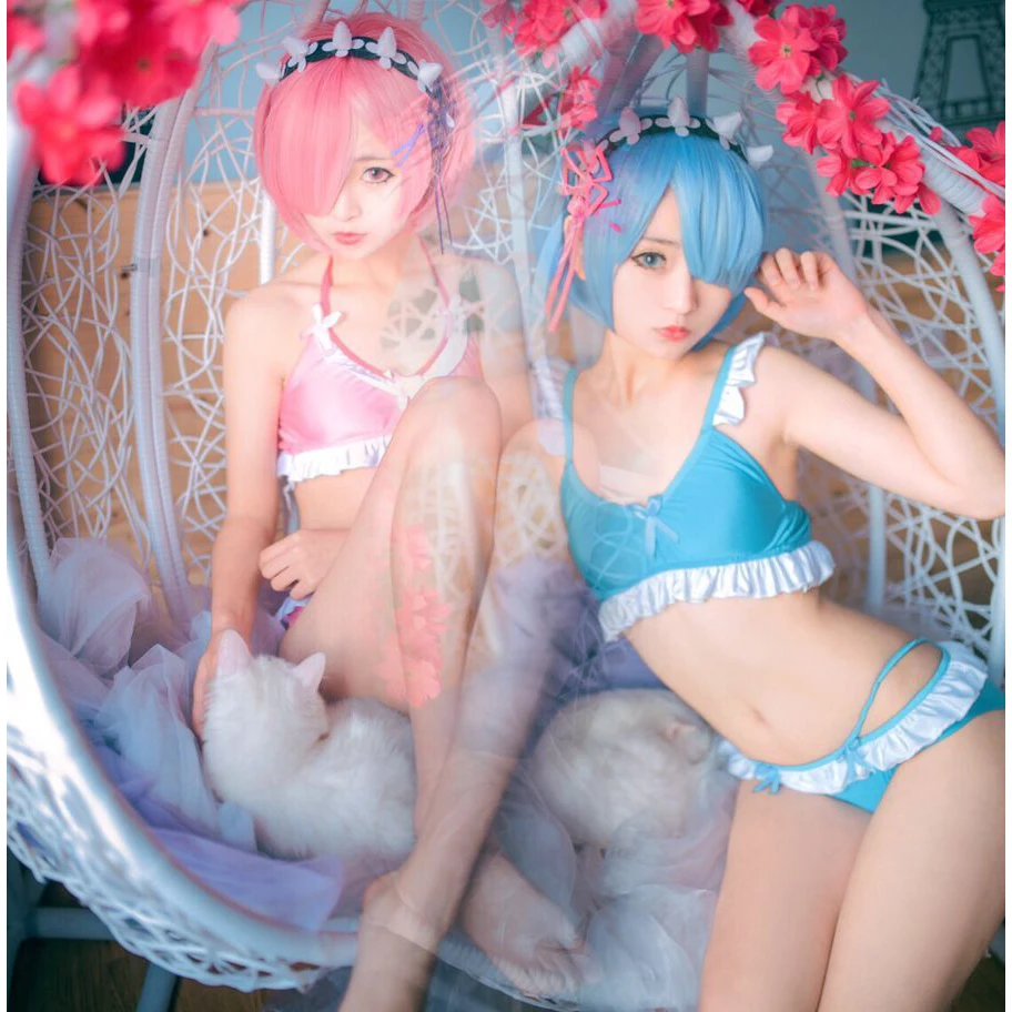 2019 Re:Zero Ram Rem Cosplay Costumes Adult Women Sexy Bikini Sets Bra Underwear Underpants Pants Swimwear Suit Free shipping
2019 Re:Zero Ram Rem Cosplay Costumes Adult Women Sexy Bikini Sets Bra Underwear Underpants Pants Swimwear Suit Free shipping