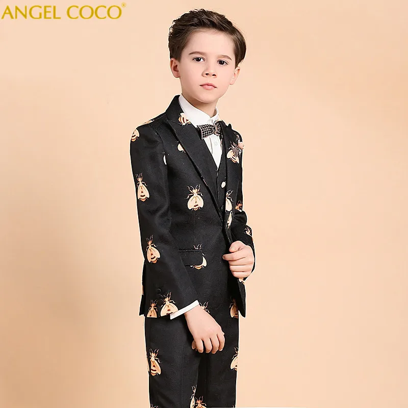 Children's Suit For Boy Evening Dress Print Catwalk Piano Costumes Clothes For Teenagers Costume Mariage Homme Terno Infantil 
Children's Suit For Boy Evening Dress Print Catwalk Piano Costumes Clothes For Teenagers Costume Mariage Homme Terno Infantil