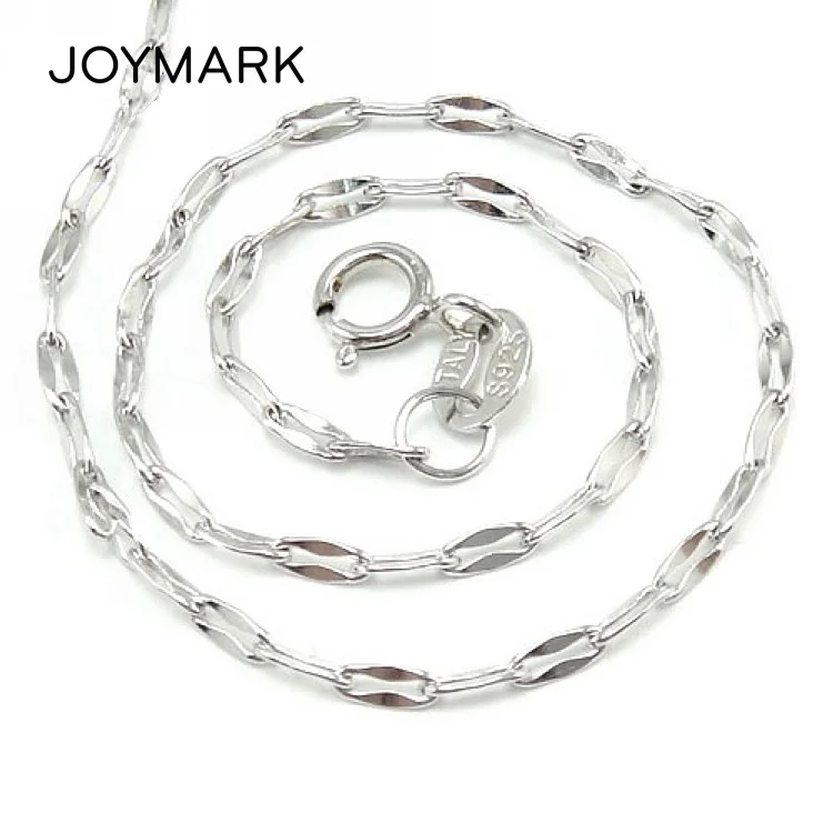 1.5mm 16" 18" White Gold Color Top Quality 925 Sterling Silver Tile Chain Necklaces For DIY Pendant Couple Fine Jewelry SCN-T09
1.5mm 16" 18" White Gold Color Top Quality 925 Sterling Silver Tile Chain Necklaces For DIY Pendant Couple Fine Jewelry SCN-T09