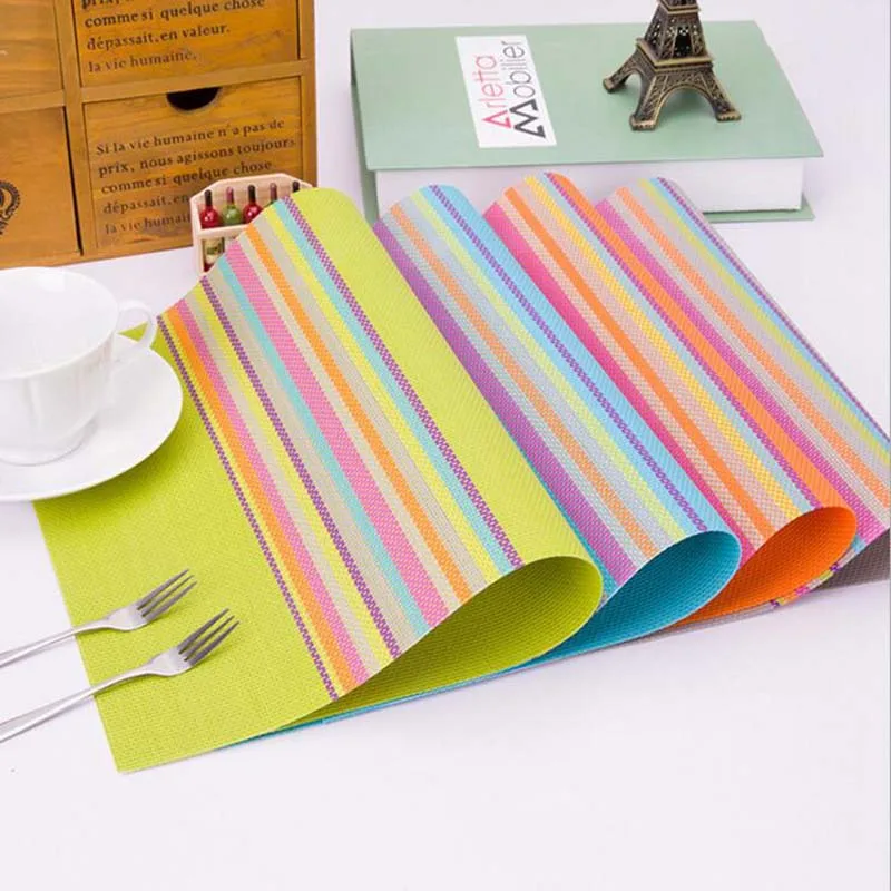 Stripe Placemat Tea Pans Dishes Individual Table Mats Coasters Waterproof Tablecloth Slip-resistant Pads Tableware Pads
Stripe Placemat Tea Pans Dishes Individual Table Mats Coasters Waterproof Tablecloth Slip-resistant Pads Tableware Pads