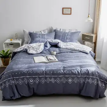 2019 Blue Grey Geometric Brief Bed Cover Duvet Cover Set Cotton Bedding Set Bedlinens Twin Queen King Flat Sheet Fitted Sheet
2019 Blue Grey Geometric Brief Bed Cover Duvet Cover Set Cotton Bedding Set Bedlinens Twin Queen King Flat Sheet Fitted Sheet