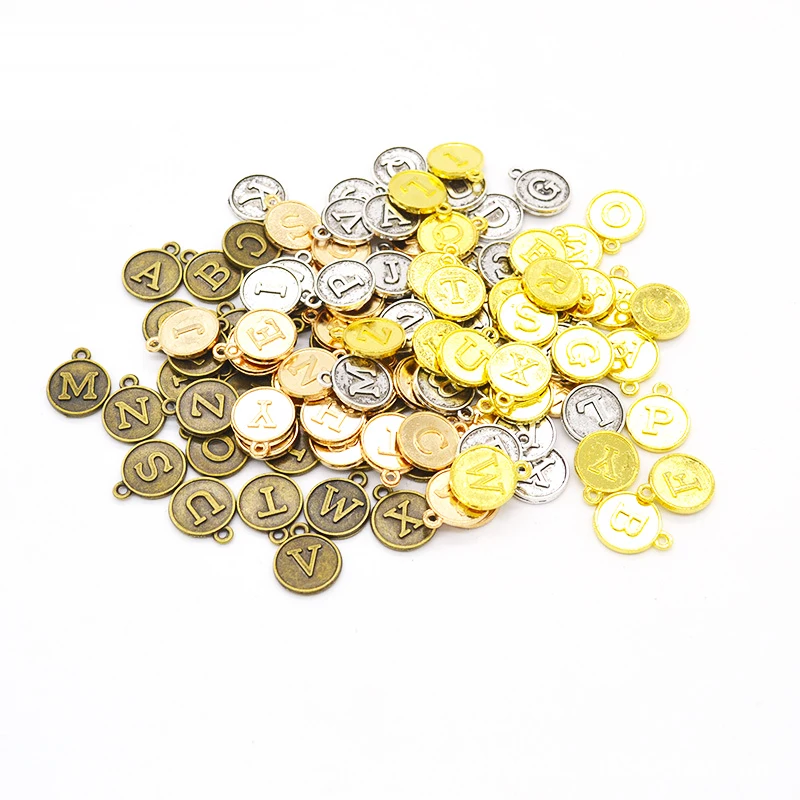 26pcs/Bag Alloy A-Z Alphabet Letter Beads Charms DIY Pendant Necklace Bracelet Earring Charms DIY Jewelry Accessories Findings
26pcs/Bag Alloy A-Z Alphabet Letter Beads Charms DIY Pendant Necklace Bracelet Earring Charms DIY Jewelry Accessories Findings