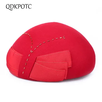 QDKPOTC 100%wool Fedoras Autumn Winter New Women Wool Felt Hat Fashion Butterfly Cap Fight Attendant Beret Female Bowler Hats
QDKPOTC 100%wool Fedoras Autumn Winter New Women Wool Felt Hat Fashion Butterfly Cap Fight Attendant Beret Female Bowler Hats