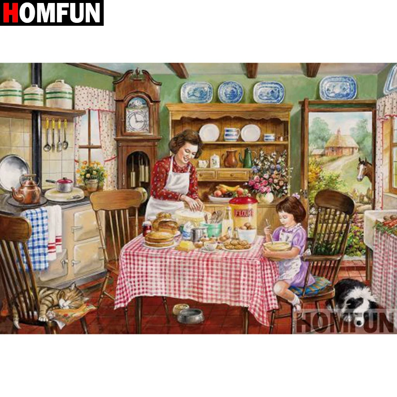 HOMFUN Full Square/Round Drill 5D DIY Diamond Painting "Kitchen view" Embroidery Cross Stitch 5D Home Decor Gift A17999
HOMFUN Full Square/Round Drill 5D DIY Diamond Painting "Kitchen view" Embroidery Cross Stitch 5D Home Decor Gift A17999