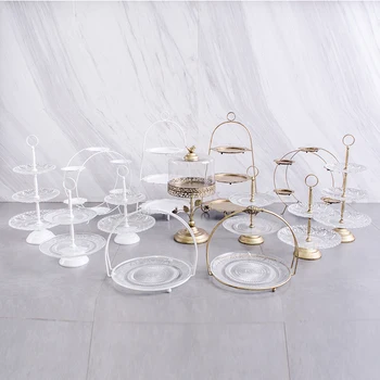 Glass three-layer fruit plate cake plate afternoon tea snack tray buffet display dessert table ornaments
Glass three-layer fruit plate cake plate afternoon tea snack tray buffet display dessert table ornaments