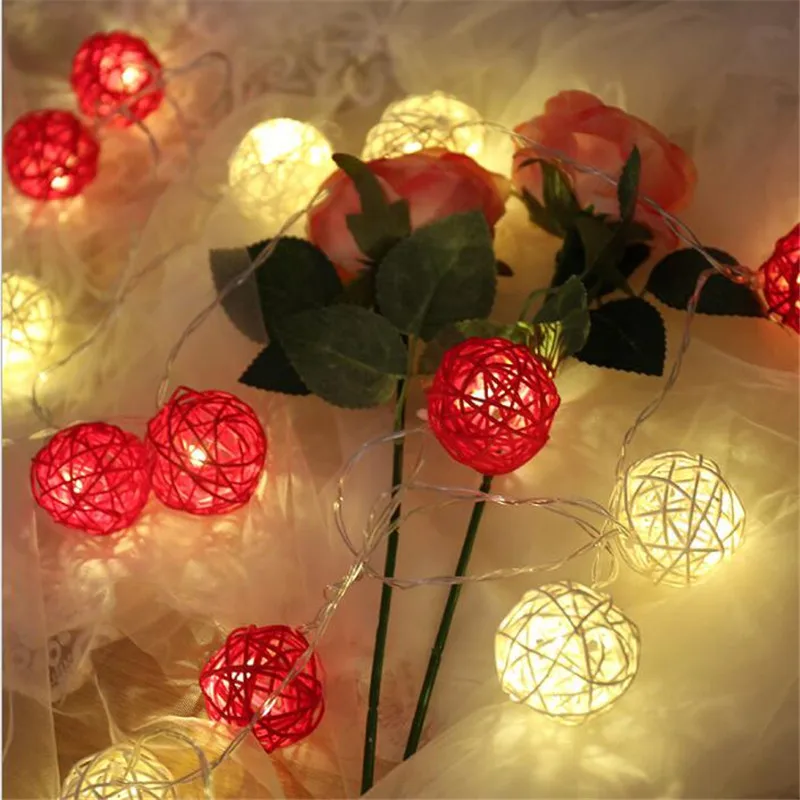 New White Red Rattan Ball LED String Light 5M 28Led Warm White Fairy Light Holiday Light For Party Christmas Wedding Decoration
New White Red Rattan Ball LED String Light 5M 28Led Warm White Fairy Light Holiday Light For Party Christmas Wedding Decoration