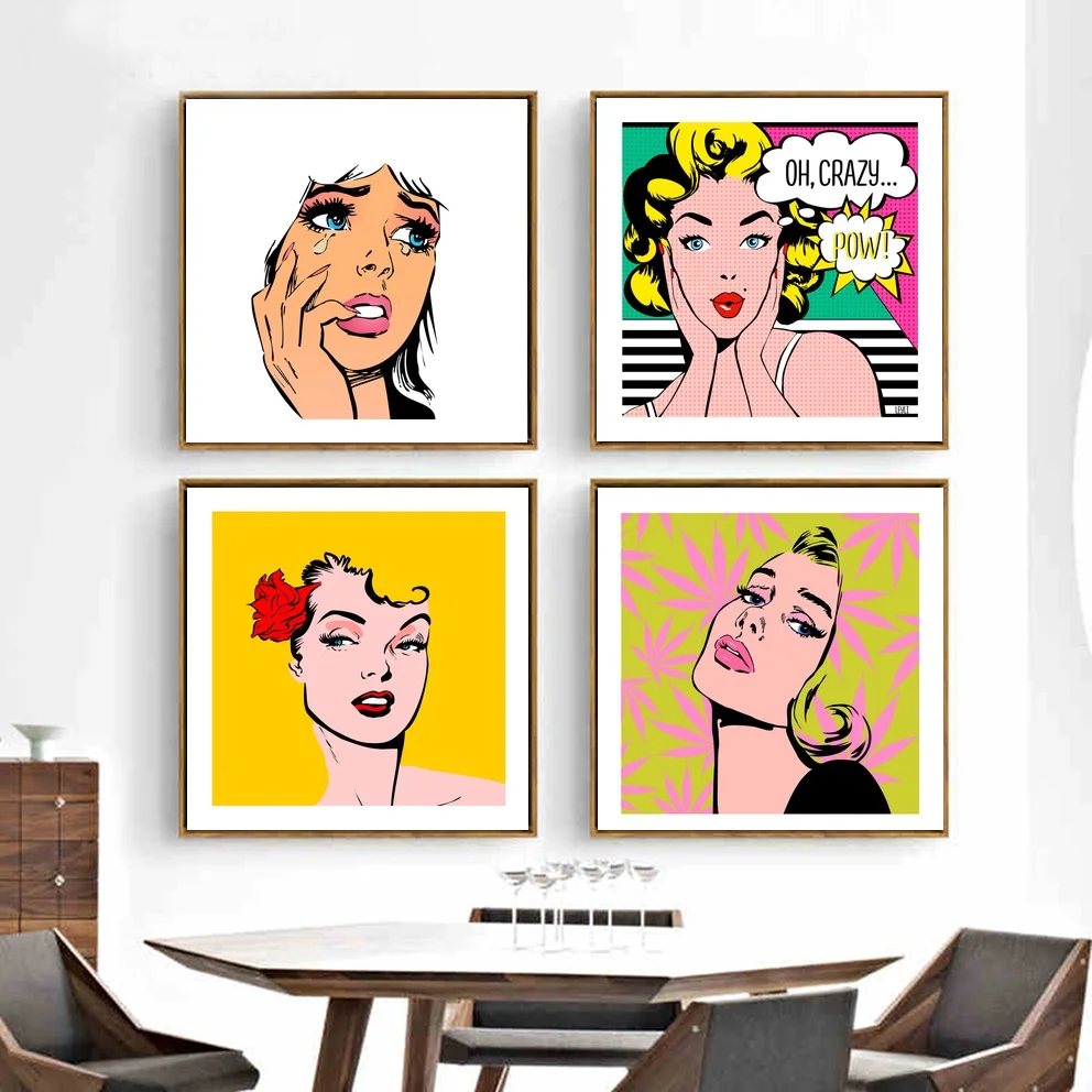 Pop Art Girl's Love Canvas Art Print Painting Poster Wall Pictures For Room Home Decoration Home Decor
Pop Art Girl's Love Canvas Art Print Painting Poster Wall Pictures For Room Home Decoration Home Decor