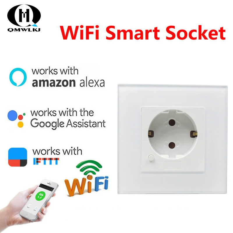 Wall Socket Wifi Plug Compatible With Amazon Alexa Google Home EU Plug WIFI Smart Power Socket Outlet Panel Home Improvement
Wall Socket Wifi Plug Compatible With Amazon Alexa Google Home EU Plug WIFI Smart Power Socket Outlet Panel Home Improvement